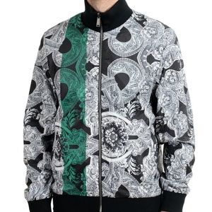 Versace Men's Wool Reversible Full Zip Windbreaker